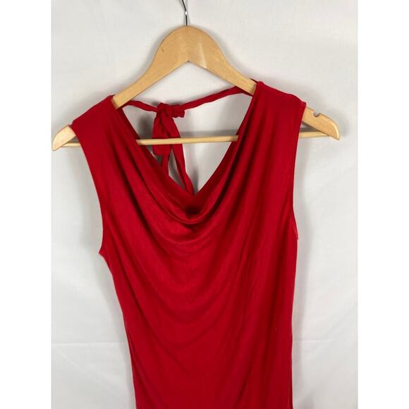 CAbi #3051 Red Top Tunic Tie at Back Neck Size XS - Picture 2 of 4